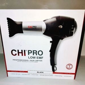 NIB CHI GF1505 Pro Low EMF 1500W Professional Hair Dryer with Diffuser